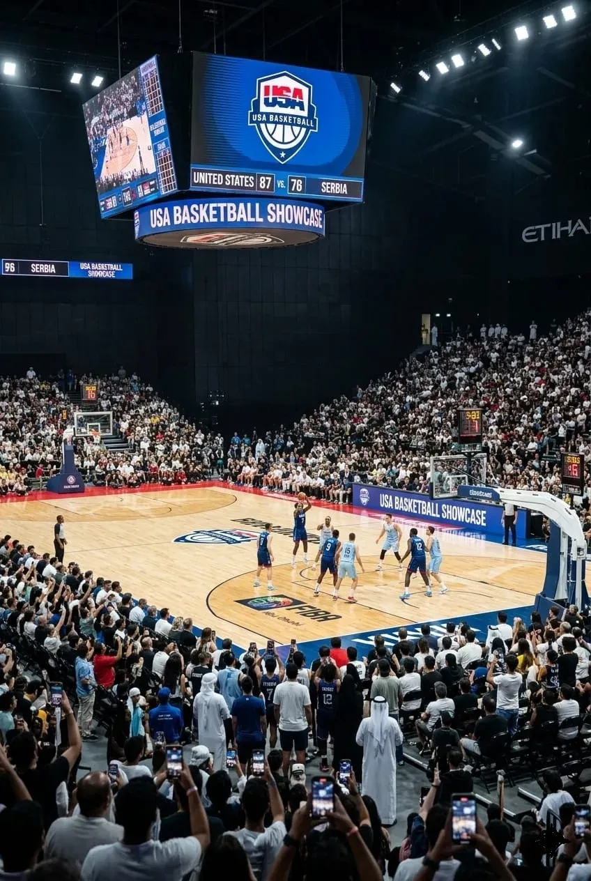 USA Basketball Showcase Abu Dhabi 2024: Arena IT Case Study, event IT delivery by IP Care